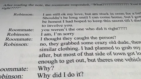 Full Message Log Between Conservative Commentator Suspect and Roommate
